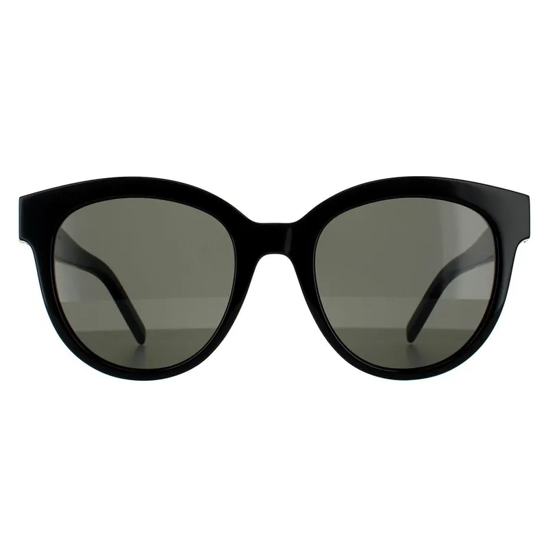 Round Black Grey Sunglasses - Saint Laurent