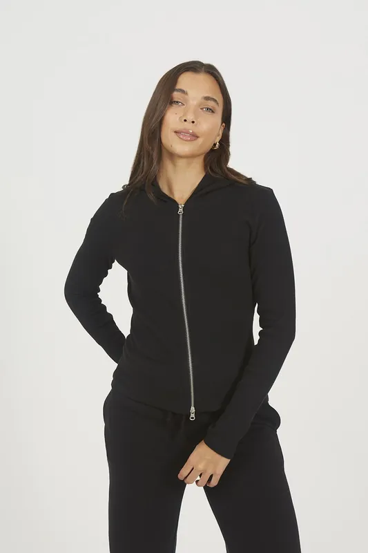 Long Sleeve Zip Through Hoodie Top - Brave Soul
