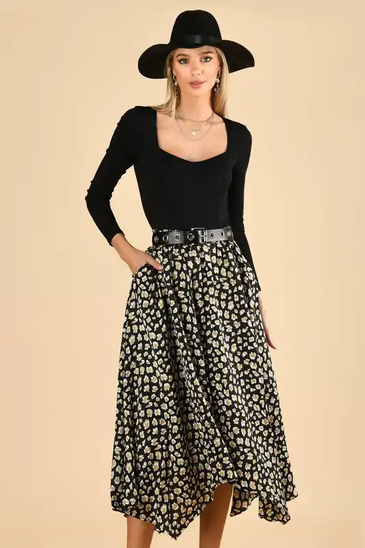 Animal Print Hanky Skirt - Jolie Moi