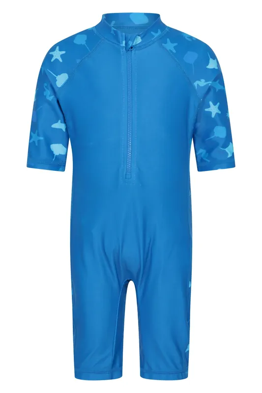 Lightweight Stretchy Chlorine Resistant Printed Rash Swimsuit - Mountain Warehouse
