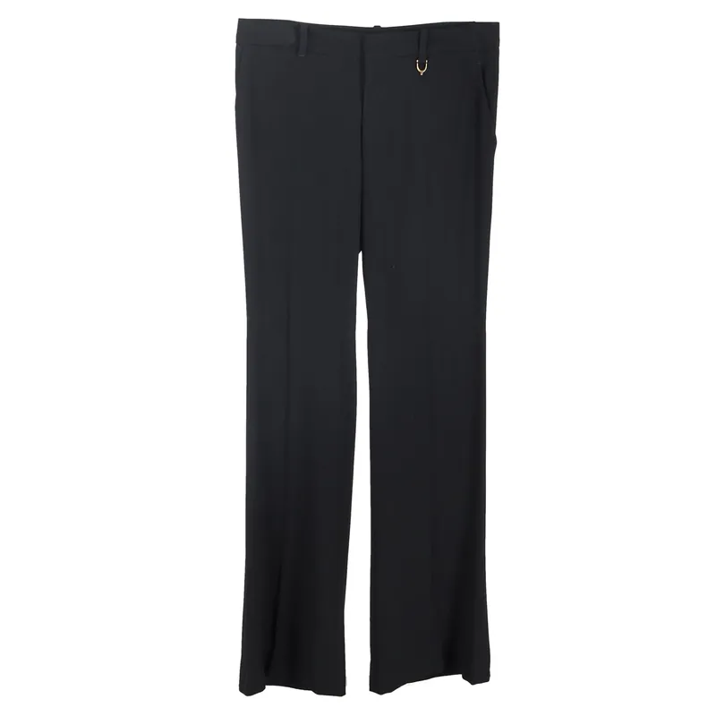 Preloved Crepe Trousers in Black Polyester - Gucci