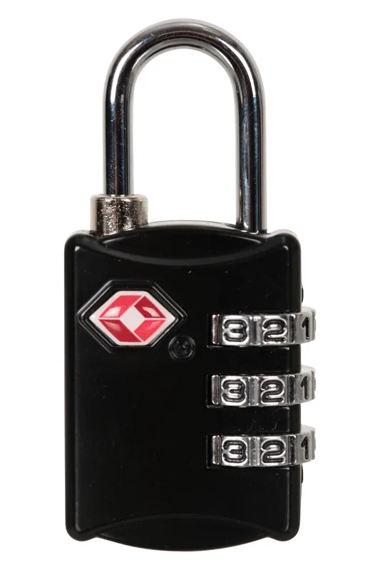 Durable Secure Combination Code Travel Sentry Approved Travel Padlock - Mountain Warehouse
