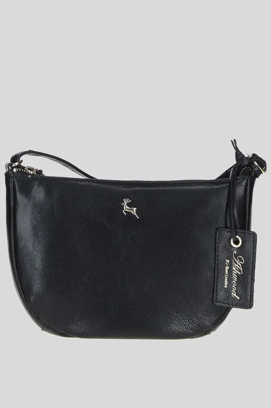 'Naomi' Real Leather Compact Crossbody Bag - Ashwood Leather