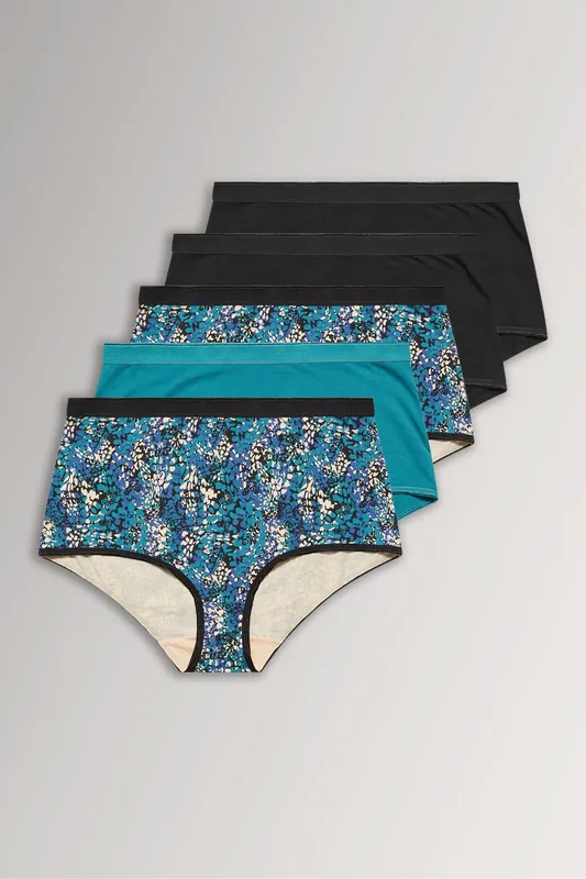 5 Pack Snake Print Full Briefs - Yours