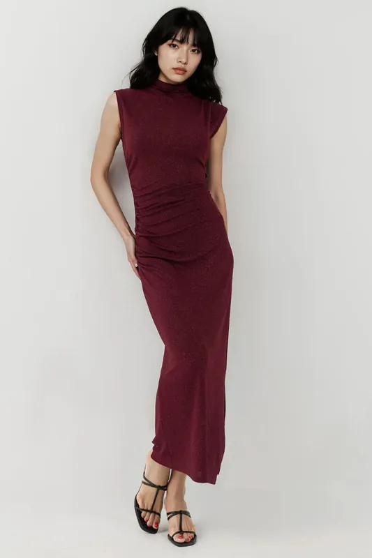 Sleeveless Bodycon Sequin Midi Dress - Hiccup
