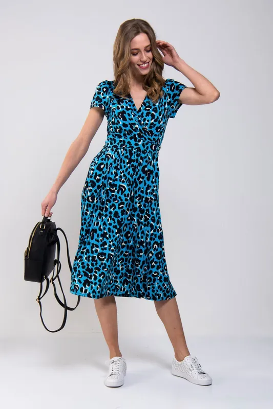 Wrap Front Jersey Midi Dress - Jolie Moi