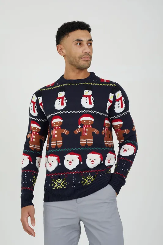 Crew Neck Novelty Fairisle Christmas Jumper - Brave Soul