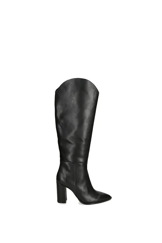 Bixby Black Leather' Leather Boots - STEVE MADDEN