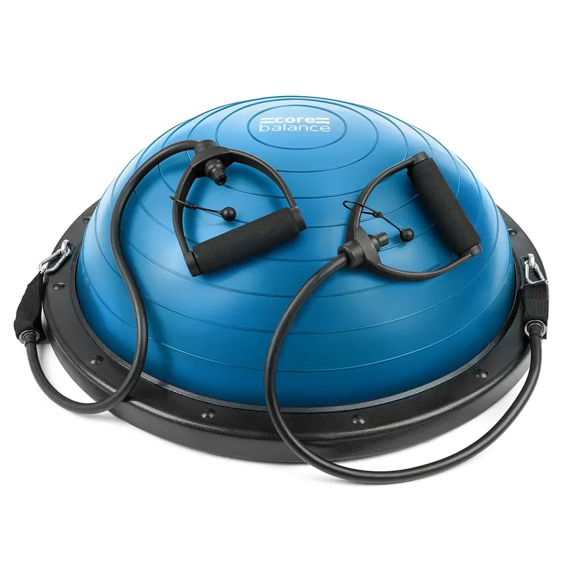 Core Balance Trainer Dome Rehab Wobble Ball Board With Resistance Bands