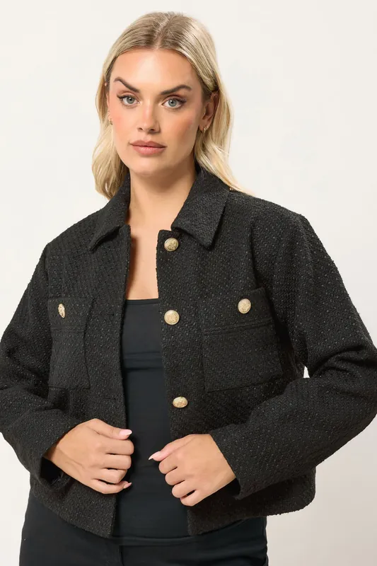 Boucle Button Detail Jacket - Yours
