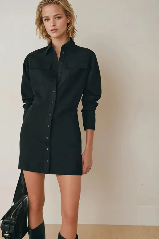 Mini Shirt Collar Dress - Hiccup