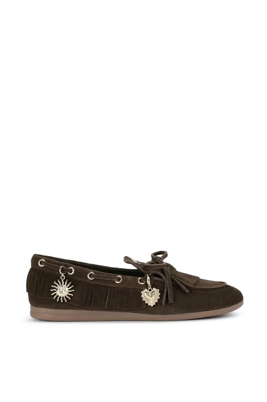 Rascals Dark Brown Suede' Suede Flats - STEVE MADDEN