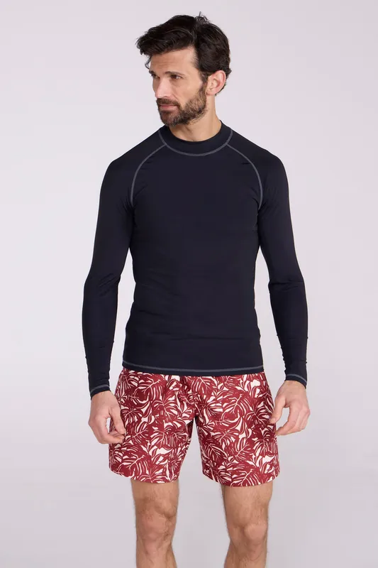 Long Sleeve Rash Vest Lightweight Comfort Quick Dry Top - Mountain Warehouse