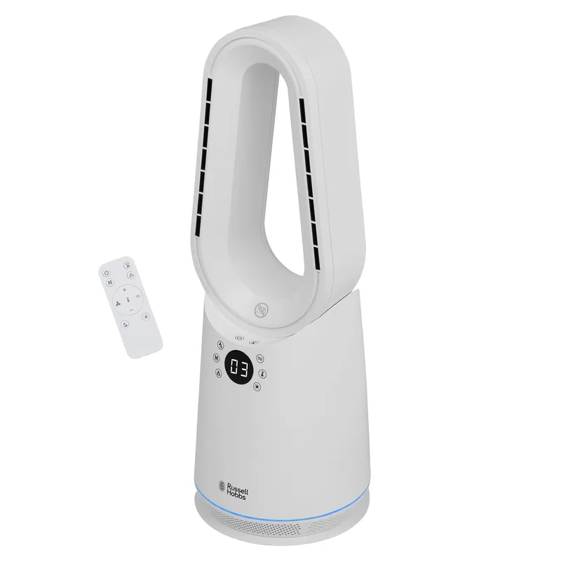 Bladeless Fan Electric Cooling and Heater with 9 Speeds RHCBLDL3IN1 - Russell Hobbs