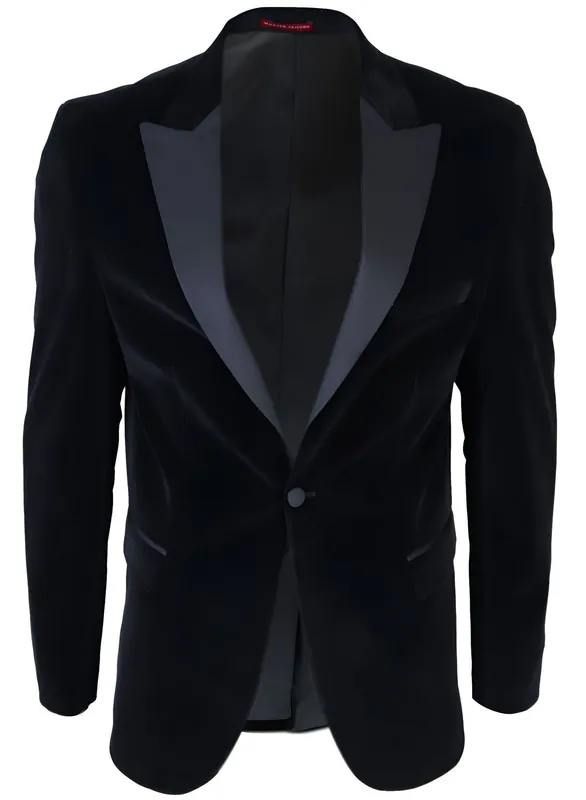 Velvet Tuxedo Blazer Wedding Prom - TruClothing