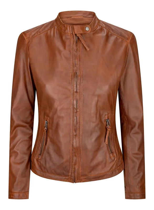 Leather Vintage Slim Fit Biker Jacket - TruClothing