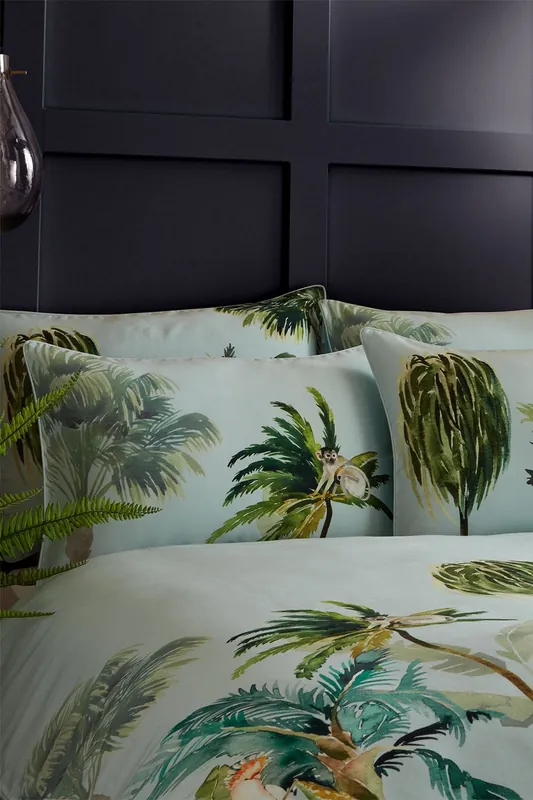 Forsteriana 200 Thread Count Tropical Piped Pillowcases - Paoletti