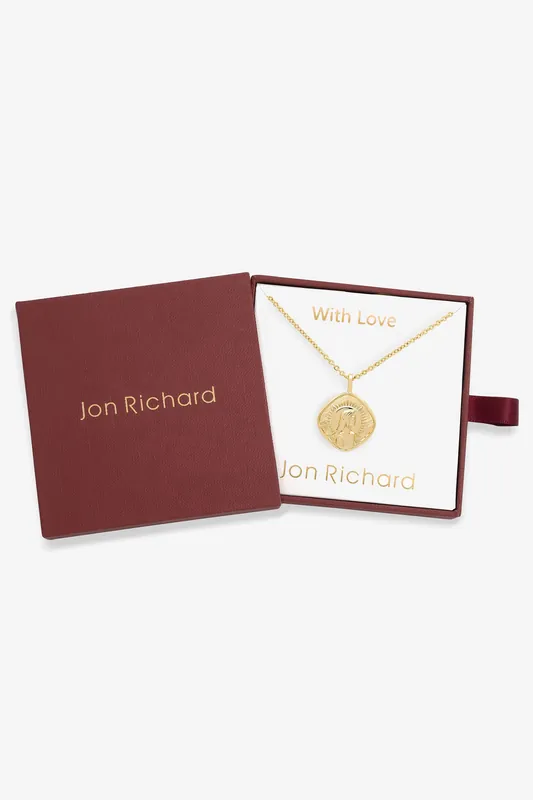 Gold Plated Molten Horoscope Pendant - Virgo