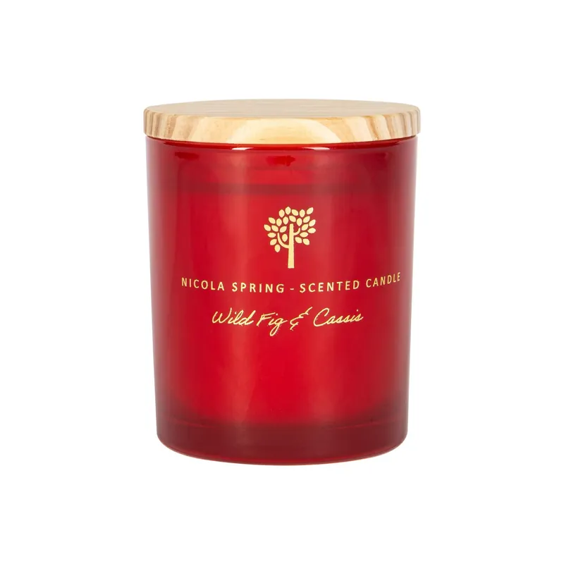 130g Wild Fig & Cassis Soy Wax Candle - Autumn Spiced Scented Jar Gift