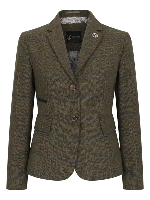 TPSTZ - Formal Tweed Woll Blend Blazer Office Work