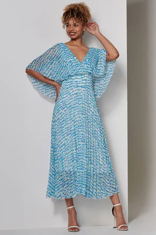 Kyra Pleated Chiffon Maxi Dress - Jolie Moi