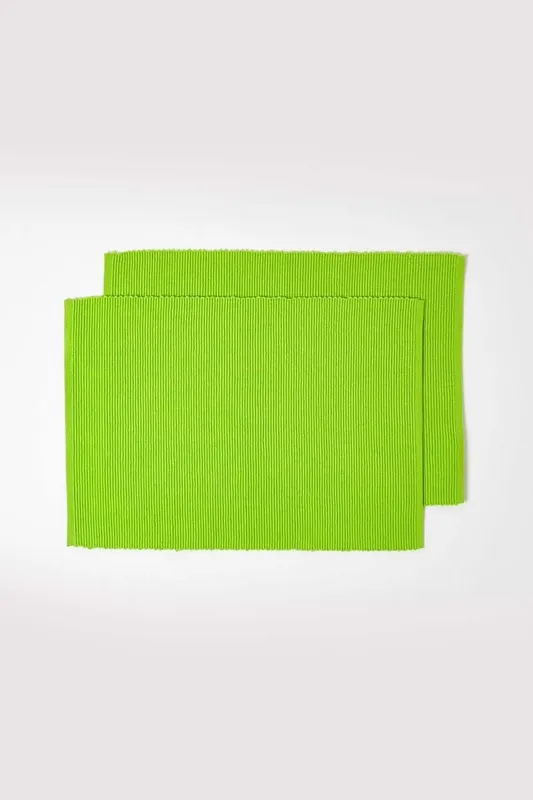 Cotton Plain Pack of 2 Placemats - Homescapes