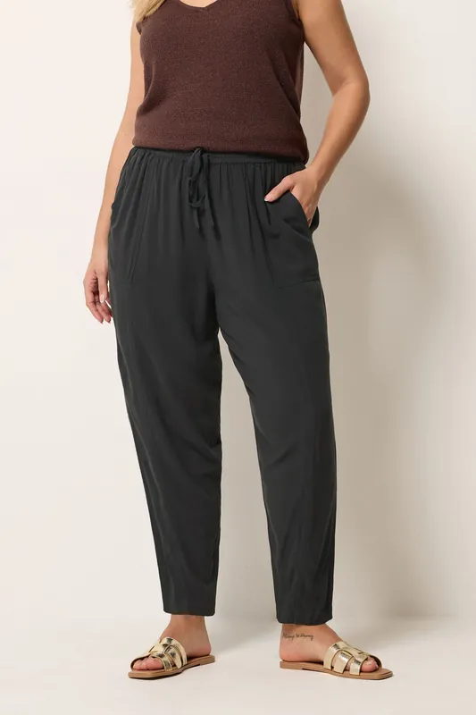 Chambray Barrel Trousers - Yours