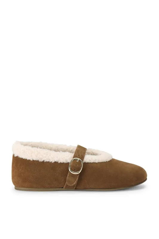 Lodge Brown' Suede Flats - STEVE MADDEN