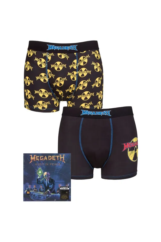 Megadeth 2 Pack Exclusive to Gift Boxed Boxer Shorts - SOCKSHOP