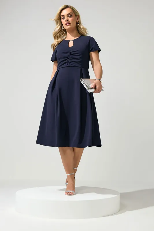 Keyhole Skater Midi Dress - Yours