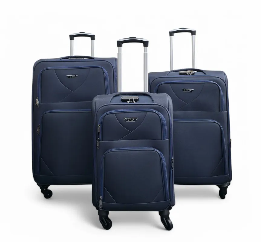 Soft Shell Lightweight Nylon 4 Wheel Travel Case Holiday Suitcase - Infinity Leather