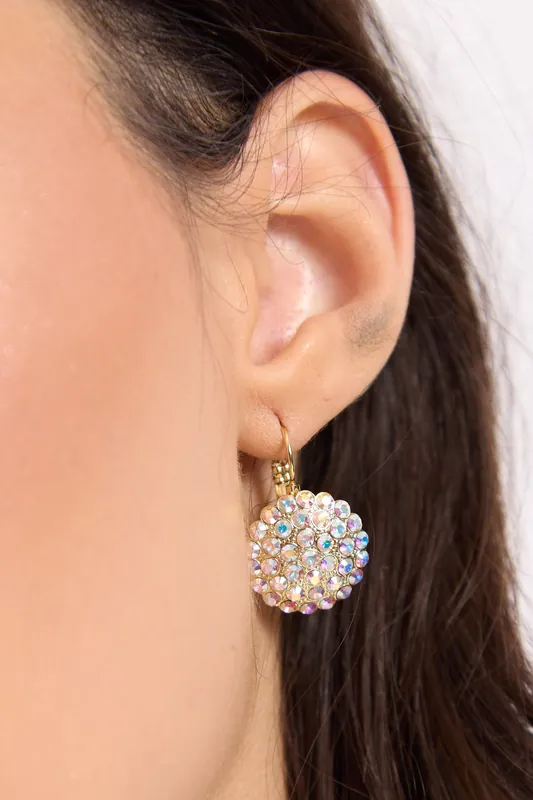 Crystal Dome Drop Earrings - Liquorish