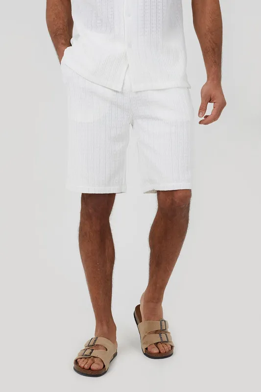Textured Drawcord Shorts - Brave Soul