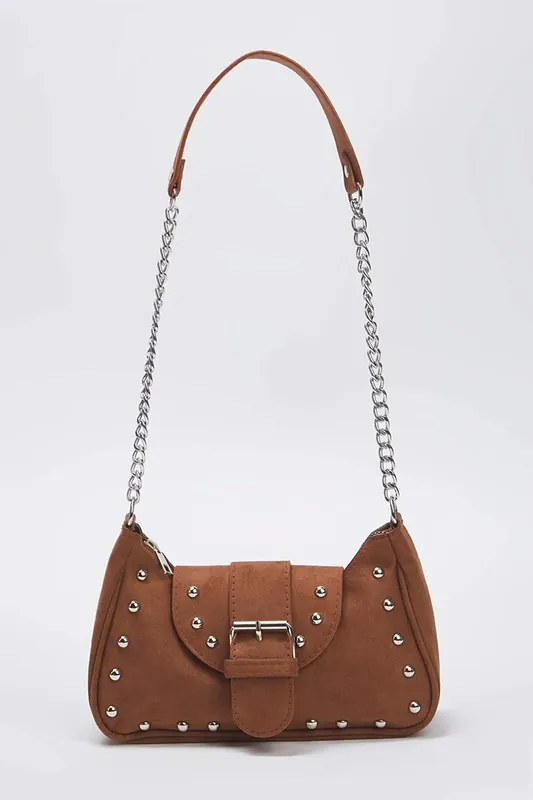 Buckle Strap Mini Shoulder Bag - WOVCOR