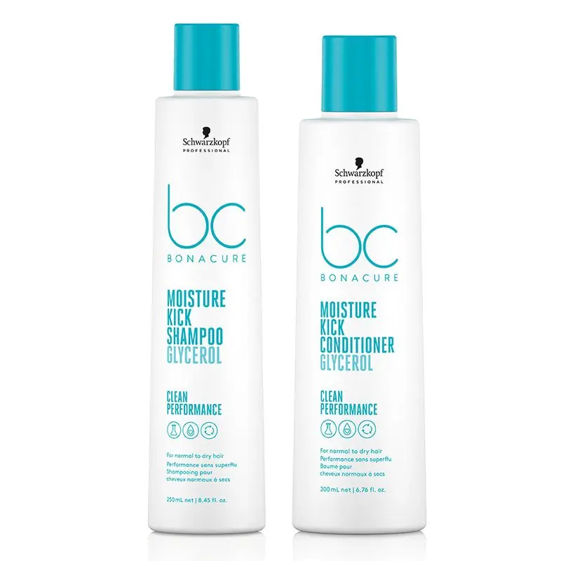 BC Clean DUO Moisture Kick Shampoo 250ml and Spray Conditioner 200ml - Schwarzkopf
