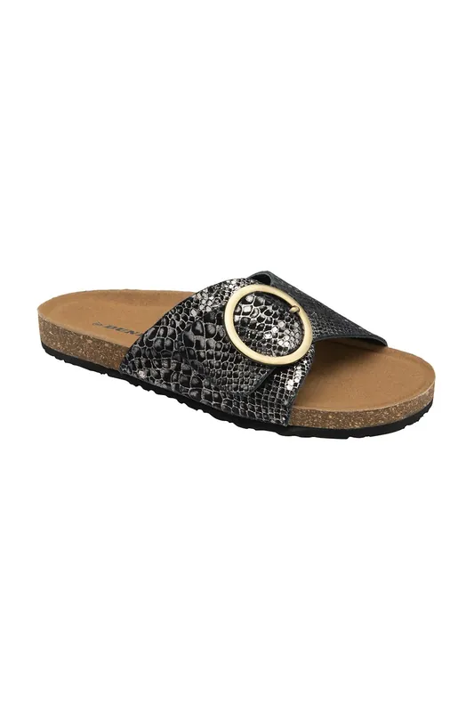 Priya' Leather Slip-On Mule Sandals