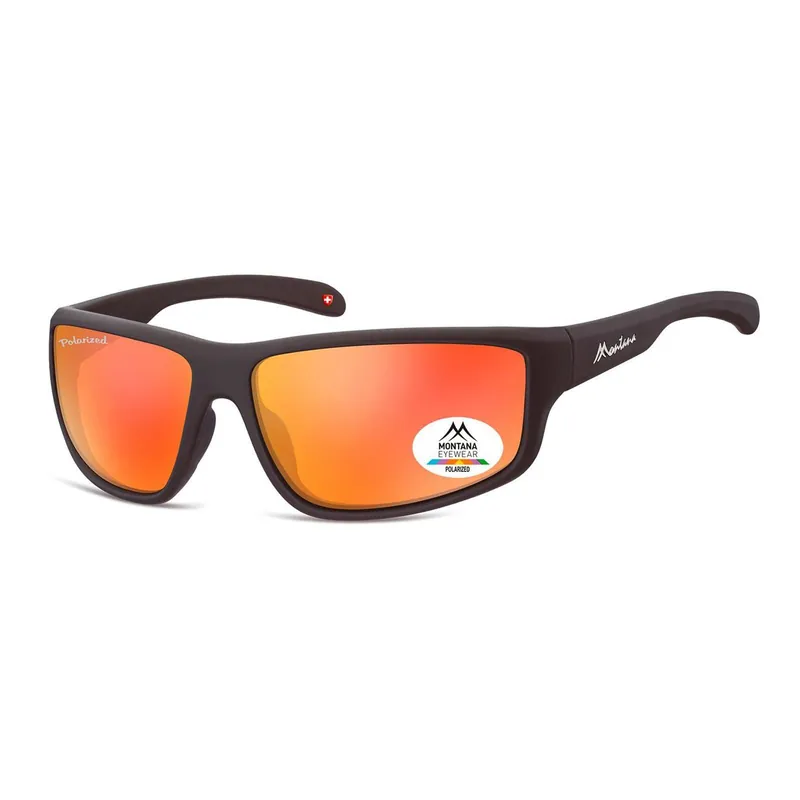 Sport Black Rubber Red Mirror Polarized SP313 - montana