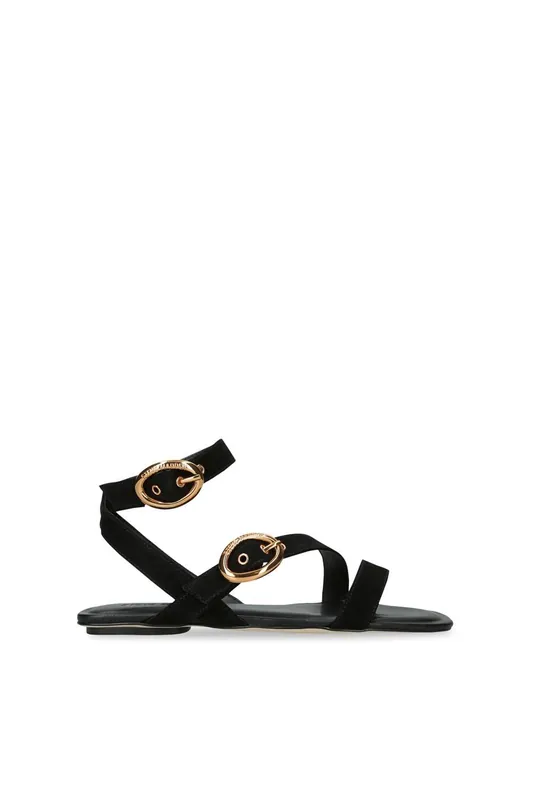 Karmin Black Suede' Suede Sandals - STEVE MADDEN