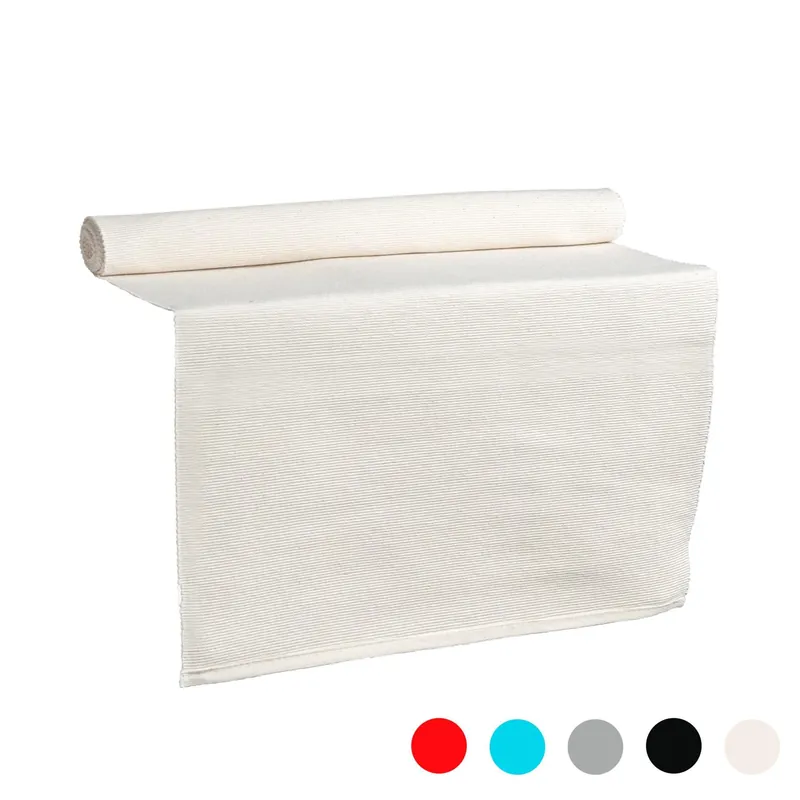 Ribbed Cotton Table Runner - 48 x 183cm