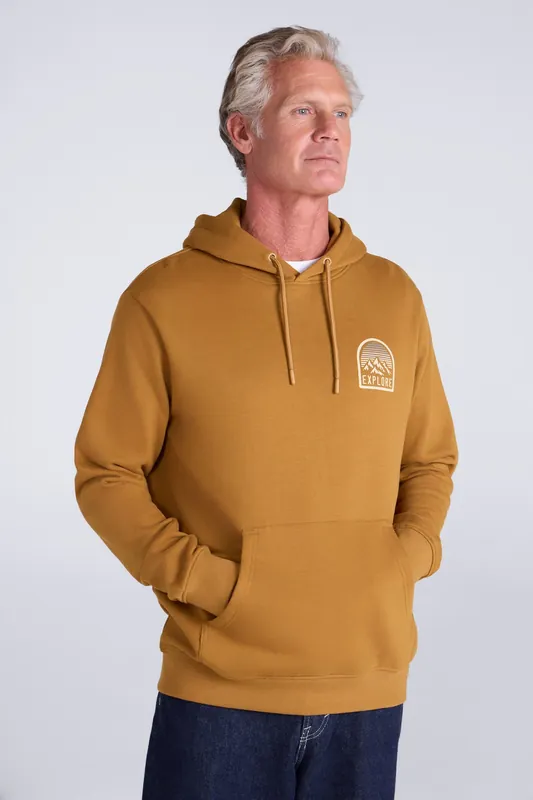 Circular Sunset Mountain' Warm Comfortable Relaxed Fit Graphic Hoodie - Mountain Warehouse