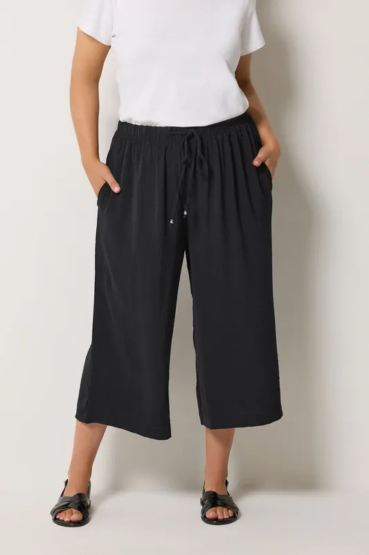Cropped Twill Culottes - Yours