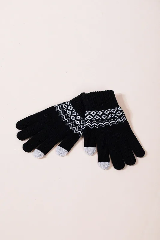 Pattern Gloves - Touch Screen
