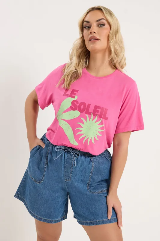 Denim Tie Waist Shorts - Yours