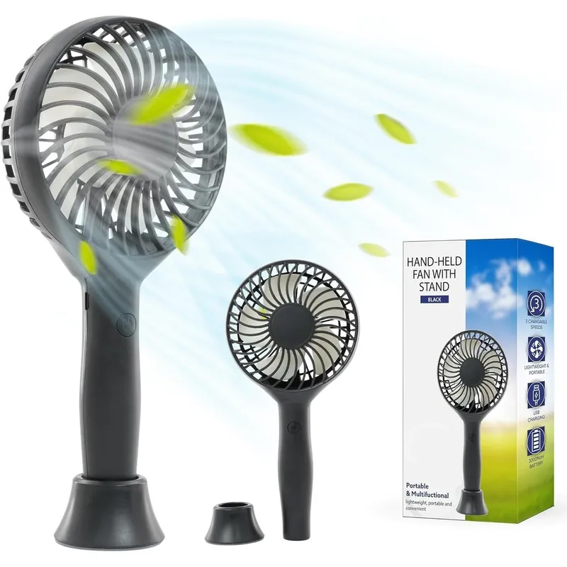 Tanness Rechargeable Handheld Fan with Foldable Design and Quiet Operation