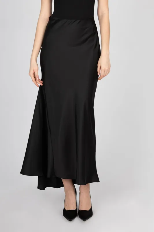 Satin Mid Rise Maxi Skirt - Hiccup