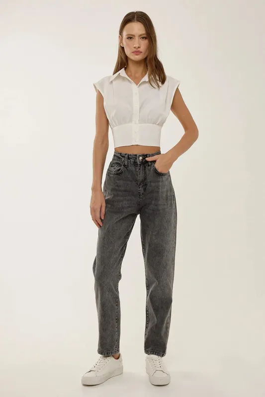 High Waist Mom Jeans - Hiccup