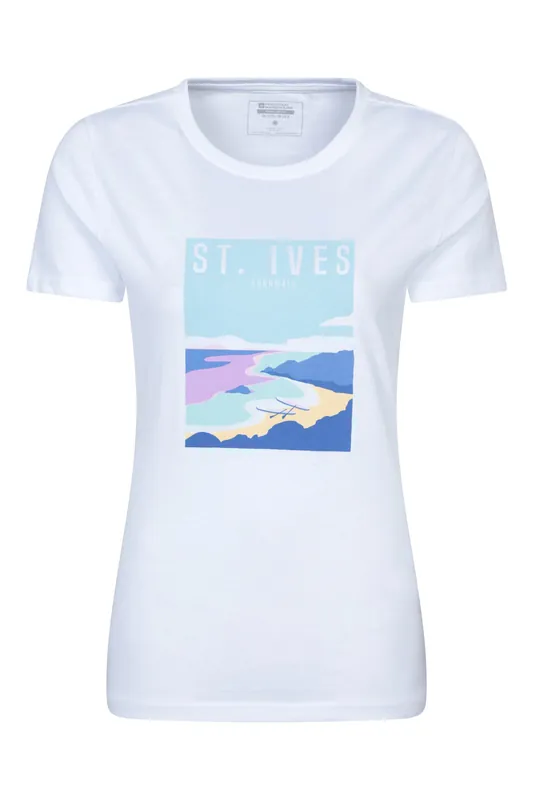 St Ives' Lightweight Casual Short Sleeve 100% Cotton Graphic T-Shirt