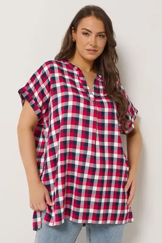 Check Overhead Half Placket Shirt - Yours