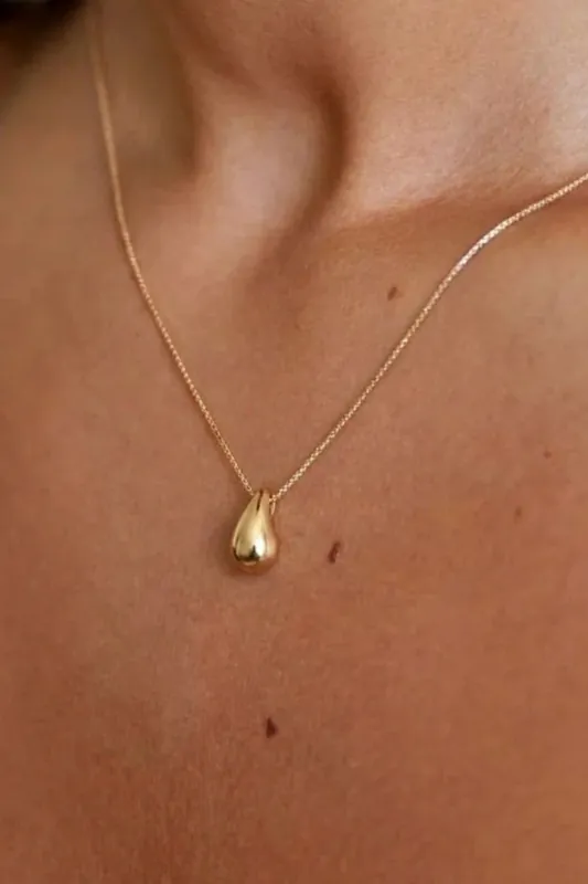 Gold Plated Waterdrop Necklace - Serla