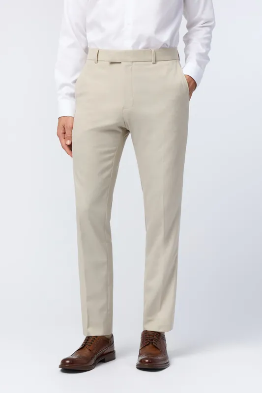 Blake Ecru Slim Trouser - Antique Rogue